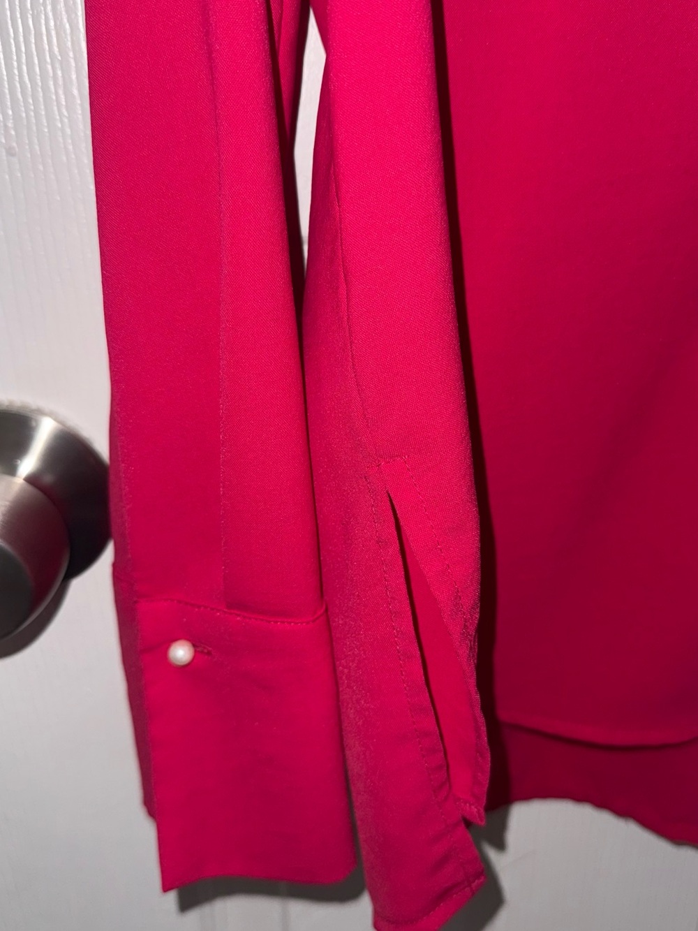 Zara Raspberry Pink Long-Sleeve Button-Down Shirt - Picture 3 of 6
